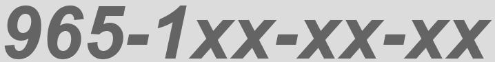 Код 965-1xx-xx-xx